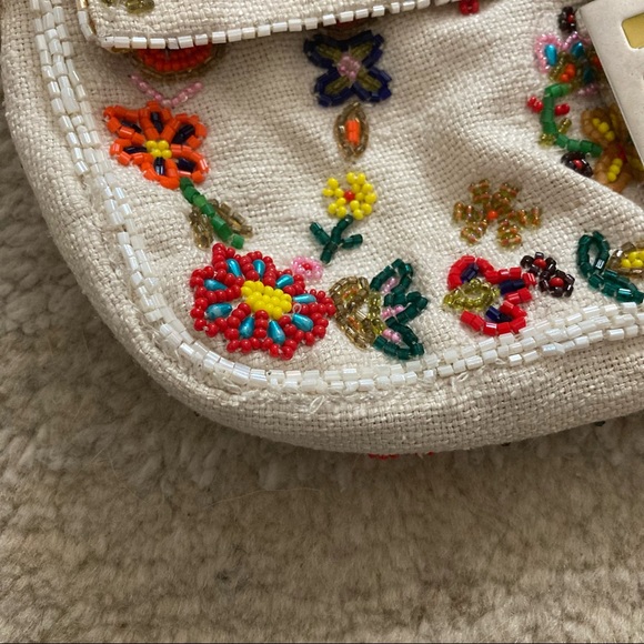 🚫SOLD🚫 AUTH FENDI BEADED COTTON LINEN SNAKE BAGUETTE BAG SEX & THE CITY!! - Picture 8 of 16